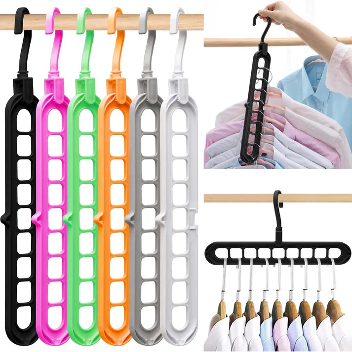 360 Rotating 9 hole Magic Hanger 6 Pack