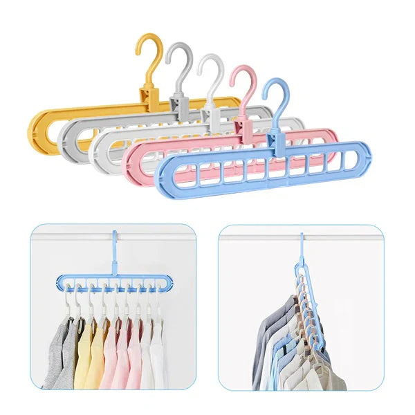 360 Rotating 9 hole Magic Hanger 6 Pack